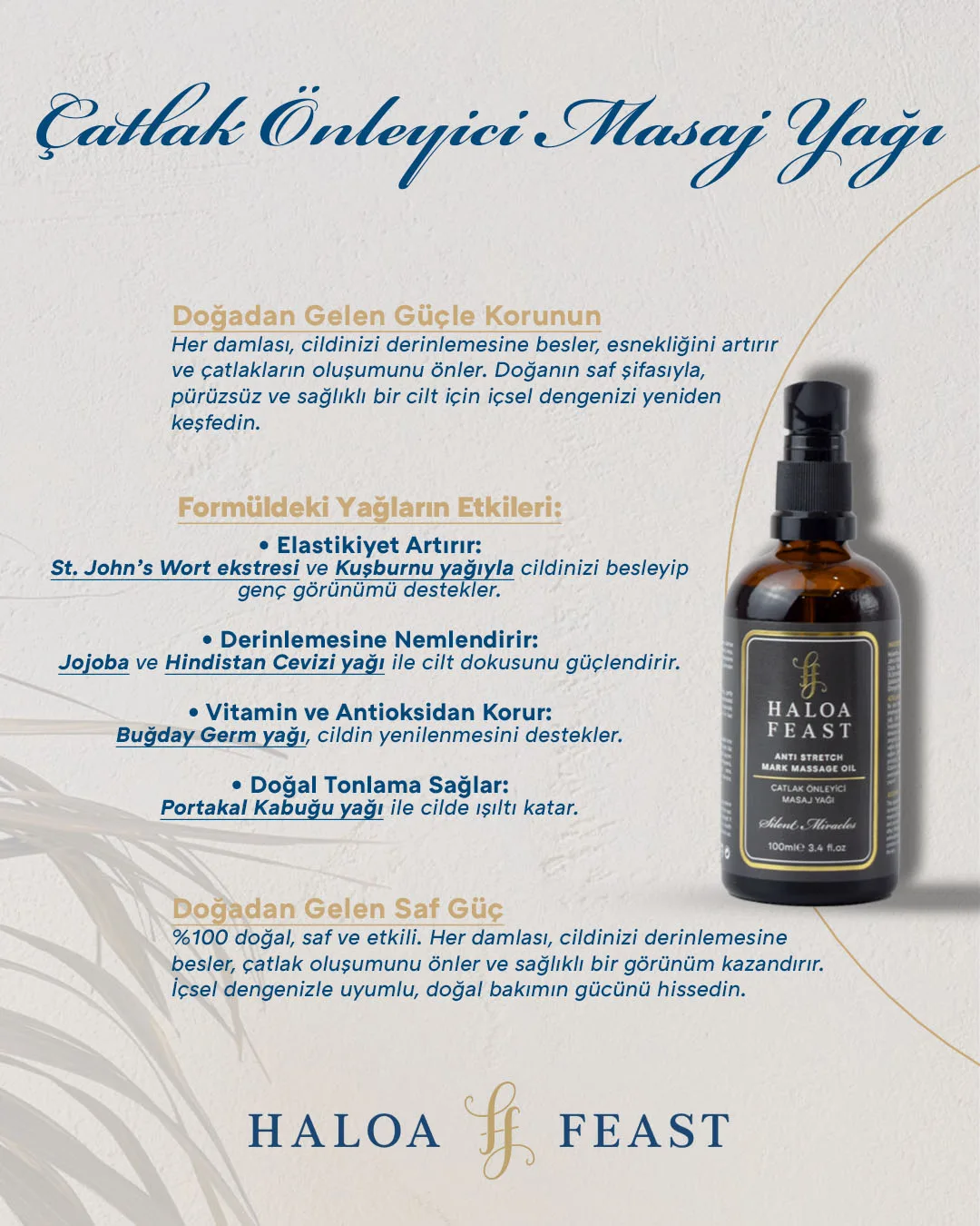 Çatlak Önleyici Vücut Masaj Yağı 100 ml - Görsel 2