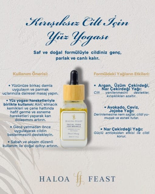Kırışıksız Cilt İçin Yüz Yogası 30 ml - Görsel 3